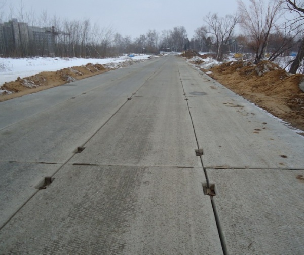строительство дорог из дорожных плит